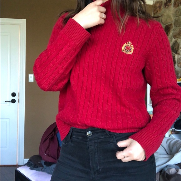 ⚡️SOLD Vintage RL Red Knitted Turtleneck - Picture 5 of 6